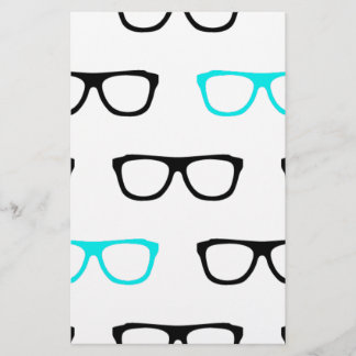 Papier geek lunettes bleu geek