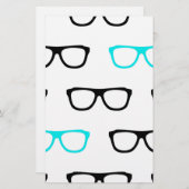 Papier geek lunettes bleu geek (Devant / Derrière)