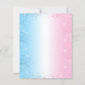 Papier Gender reveal blue pink elephants invitation (Dos)