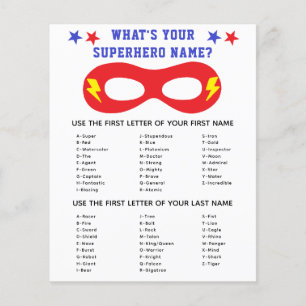 Papier Générateur de nom de super-héros