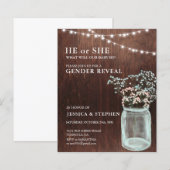 Papier Genre Reveal Pink Blue Baby's Bois de respiration (Devant / Derrière)