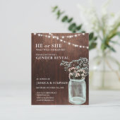 Papier Genre Reveal Pink Blue Baby's Bois de respiration (Debout devant)