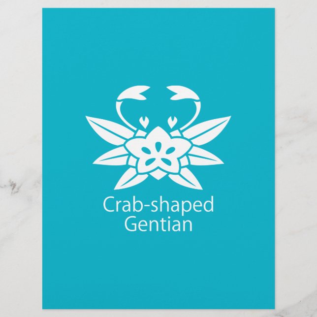Papier Gentiane en forme de crabe (Devant)