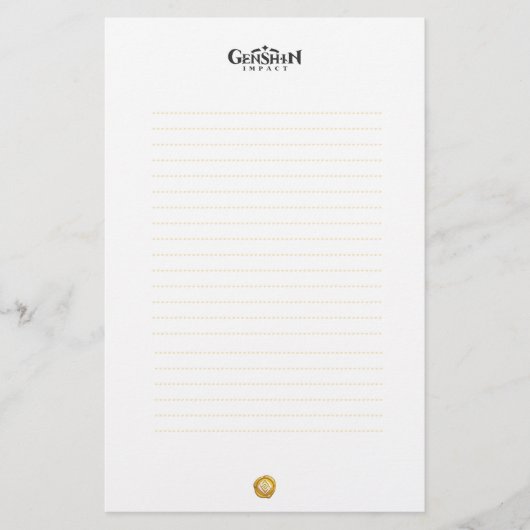 Papier Geo Genshin Impact (Voorkant)