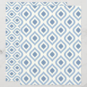 Papier géométrique Abstraite, bleu et blanc cassé (Devant / Derrière)