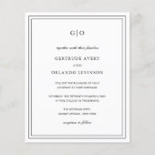 Papier Gertrude Black and White Elegant Wedding Invitatio (Devant)