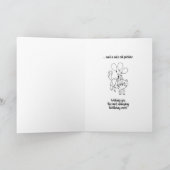 Papier gevouwen op halve Funny Sarcastic Birthday  Kaart (Binnen)
