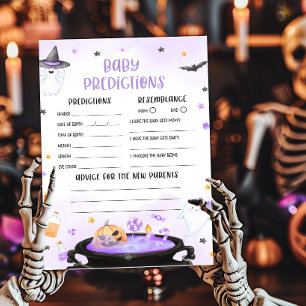 Papier Ghoul Halloween Baby shower Baby Predictions Jeu