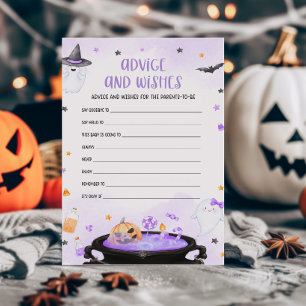 Papier Ghoul Halloween Baby shower Conseils et voeux jeu