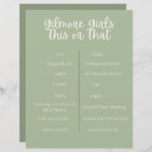 Papier gilmore filles fêtent ça ou ça (Devant / Derrière)