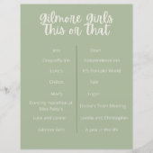 Papier gilmore filles fêtent ça ou ça (Devant)