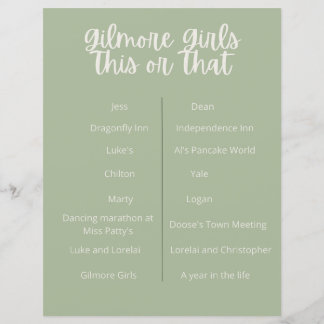 Papier gilmore filles fêtent ça ou ça