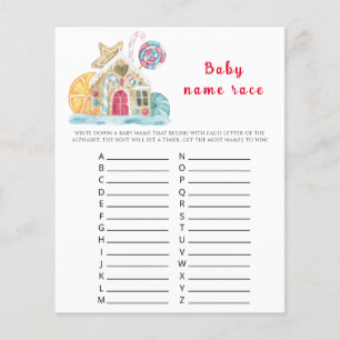 Papier Ginger house cookies Baby name race game