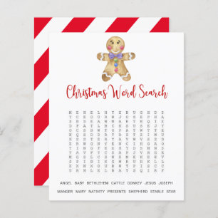 Papier Gingerbread man - Christmas Word Search Jeu