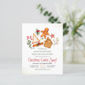 Papier Gingerbread Red Plaid Christmas Cookie Swap Budget (Debout devant)