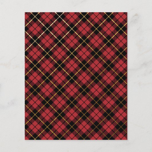 Papier Gingerbread Red Plaid Christmas Cookie Swap Budget (Dos)