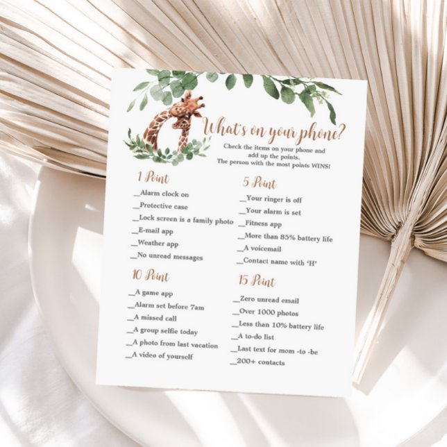 Papier Giraffe ce qu'il y a dans votre jeu de téléphone (Créateur téléchargé)