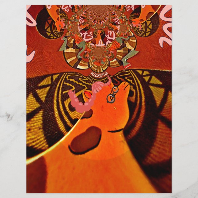 Papier Giraffe drôle : Un charme africain kaléidoscopique (Devant)