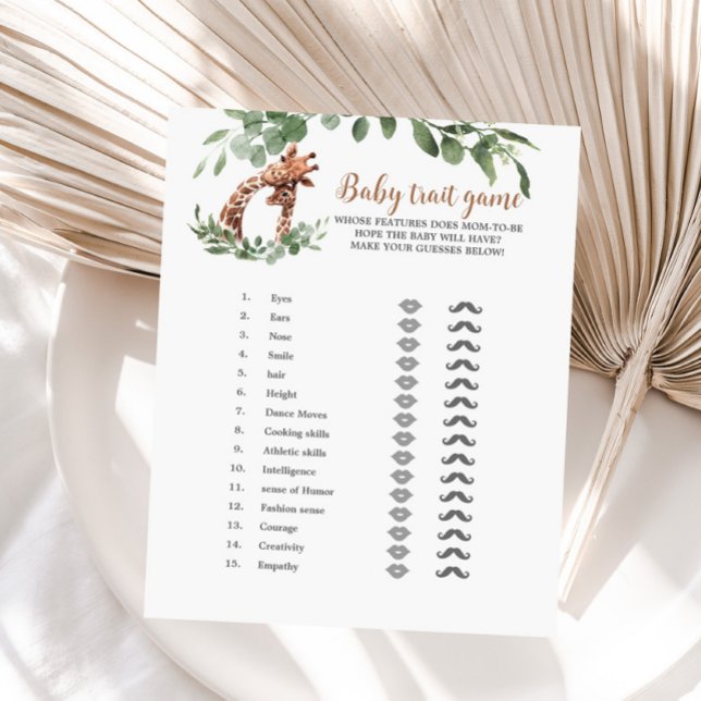 Papier Giraffe jeu de trait bébé (Créateur téléchargé)