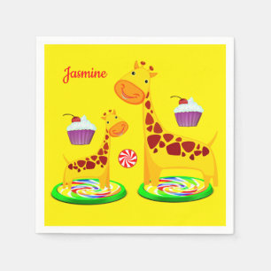 Papier-Giraffe Napkins Servet