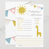 Papier Giraffe Prédictions et bien désiré jeu de Baby sho (Devant / Derrière)