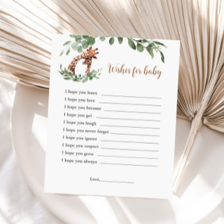 Papier Giraffe souhaite pour le jeu pour bébé