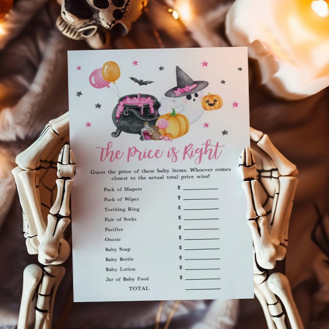 Papier Girl Little Boo Ghost Le bon prix jeu (Ghost Halloween Baby Shower The Price is Right Game)