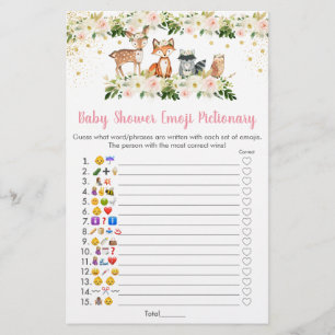 Papier Girl Woodland Floral Emoji Pictionary Showgame