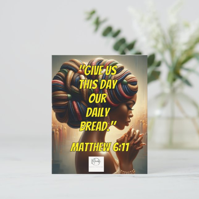 Papier Give Us This Day Our Daily Bread." (Matthew 6:11)  (Debout devant)