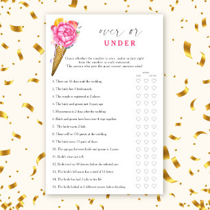 Papier Glace - Au-dessus ou en dessous jeu de baby shower