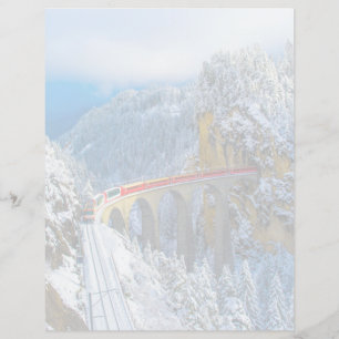 Papier Glace et neige Express Bernina, Suisse