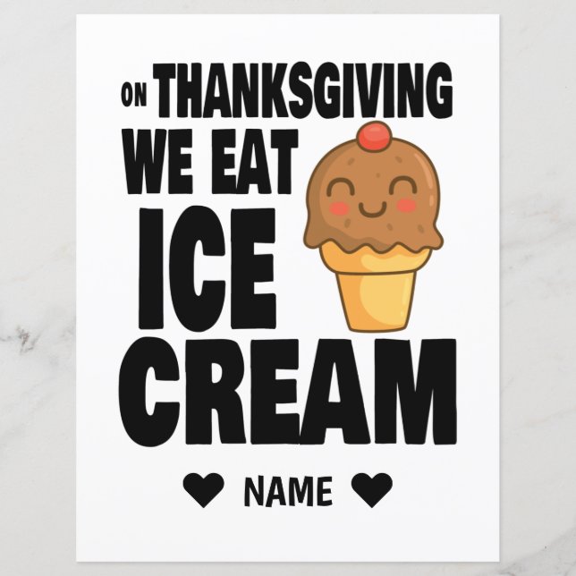 Papier Glace sur Thanksgiving (Devant)