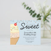 Papier Glacée anniversaire fête d'anniversaire invitation (Debout devant)