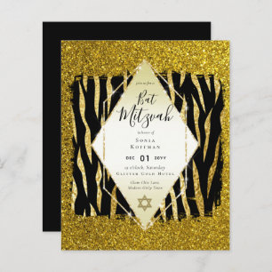 Papier Glam BAT MITZVAH Girly Gold Parties scintillant Po