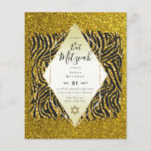 Papier Glam BAT MITZVAH Girly Gold Parties scintillant Po (Devant)