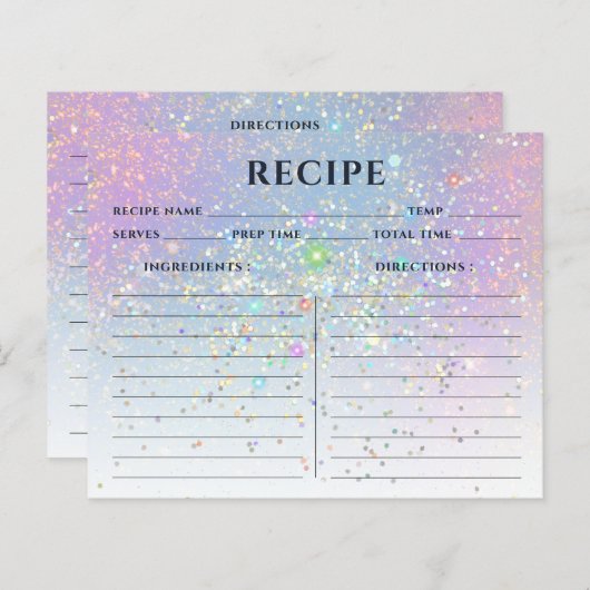 Papier Glam Elegant Holographic Gold Parties scintillant  (Devant / Derrière)