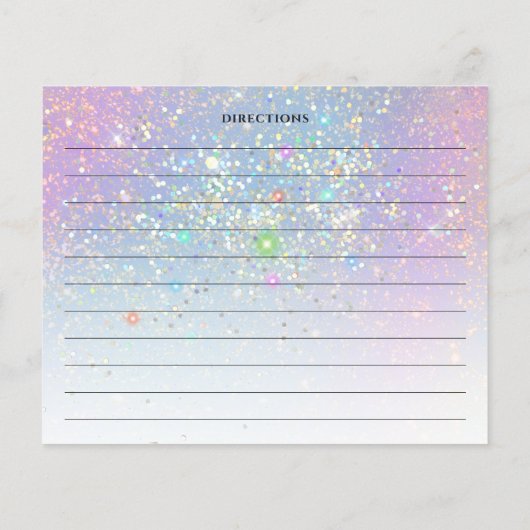 Papier Glam Elegant Holographic Gold Parties scintillant  (Dos)
