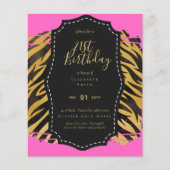 Papier Glam Girly Parties scintillant 21e anniversaire (o (Devant)