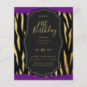 Papier Glam Girly Parties scintillant 21e anniversaire (o (Devant)