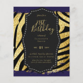 Papier Glam Girly Parties scintillant 21e anniversaire (o (Devant)