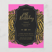 Papier Glam Girly Parties scintillant 21e anniversaire (o (Devant)