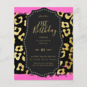 Papier Glam Girly Parties scintillant 21e anniversaire (o (Devant)