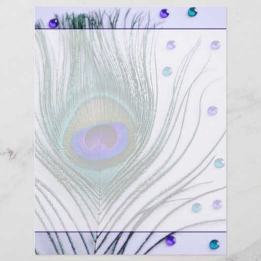 Papier Glam Peacock Plumes violet (Devant)