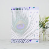 Papier Glam Peacock Plumes violet (Debout devant)