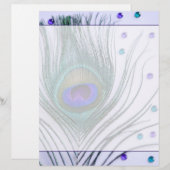 Papier Glam Peacock Plumes violet (Devant / Derrière)