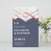 Papier Glam Rosegold DECO Mariage Inviter Modern Chic (Debout devant)