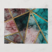 Papier Glam Rust Blush Turquoise & Gold Chic Modern Date  (Dos)