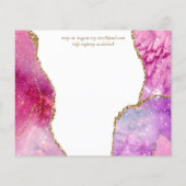 Papier Glamor rose Or Agate Mariage Inviter CHEAP (Dos)