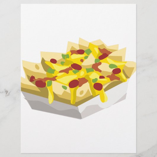 Papier Glitch Nachos affamés de nourriture (Devant)