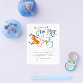 PAPIER | Glitter Funny Deer New Year Party nodigt  Flyer (Enkel)